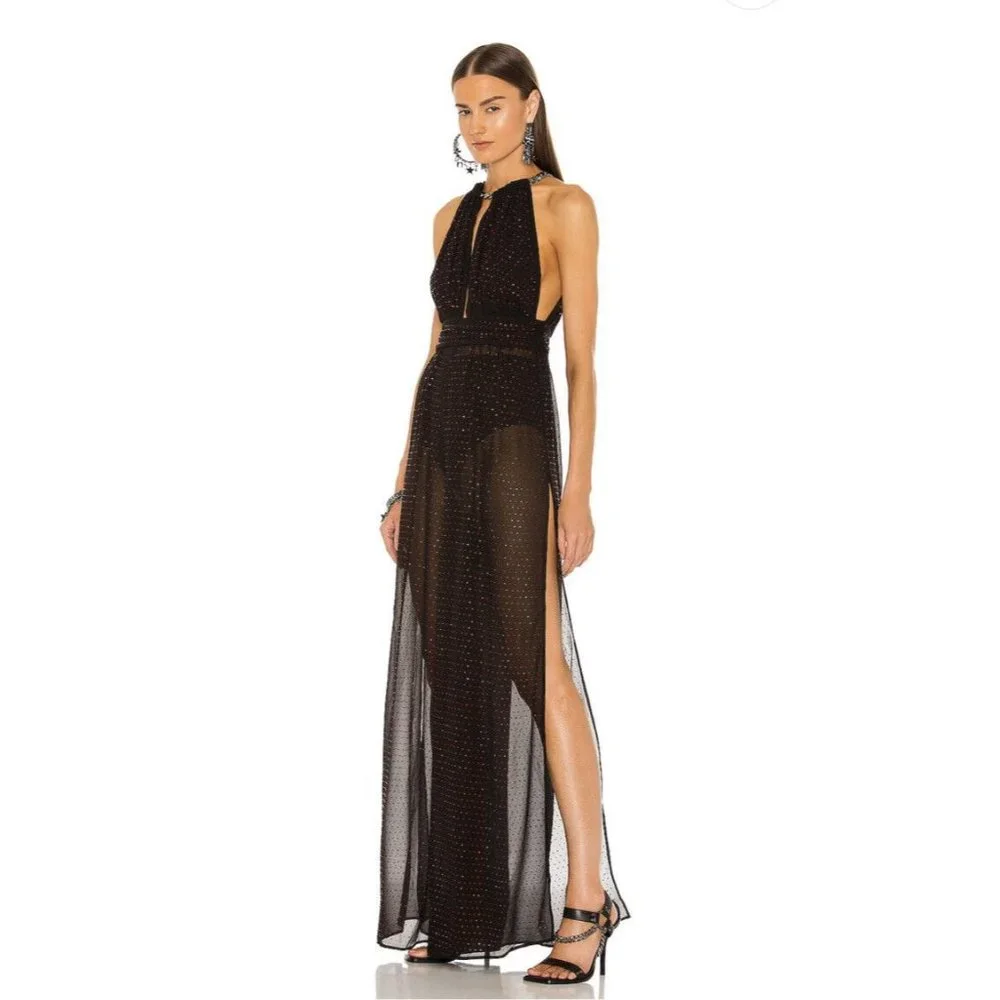 DUNDAS x REVOLVE Gem Jumpsuit Black Ruby - Picture 2 of 8